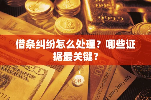 济南借条纠纷怎么处理？哪些证据最关键？
