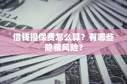 济南借钱担保费怎么算？有哪些隐藏风险？