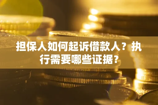 济南担保人如何起诉借款人？执行需要哪些证据？
