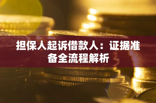 济南担保人起诉借款人：证据准备全流程解析