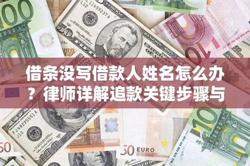 济南借条没写借款人姓名怎么办？律师详解追款关键步骤与证据链构建