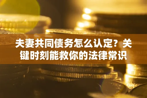 济南夫妻共同债务怎么认定？关键时刻能救你的法律常识