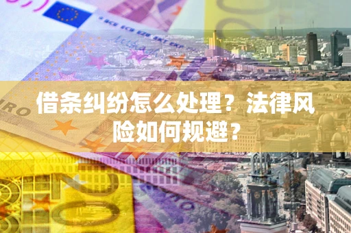 济南借条纠纷怎么处理？法律风险如何规避？