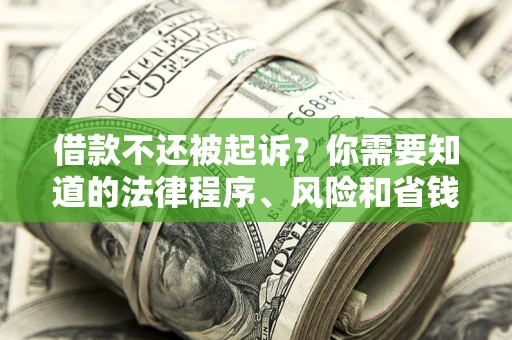 济南借款不还被起诉？你需要知道的法律程序、风险和省钱技巧