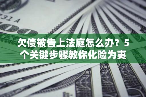 济南欠债被告上法庭怎么办？5个关键步骤教你化险为夷